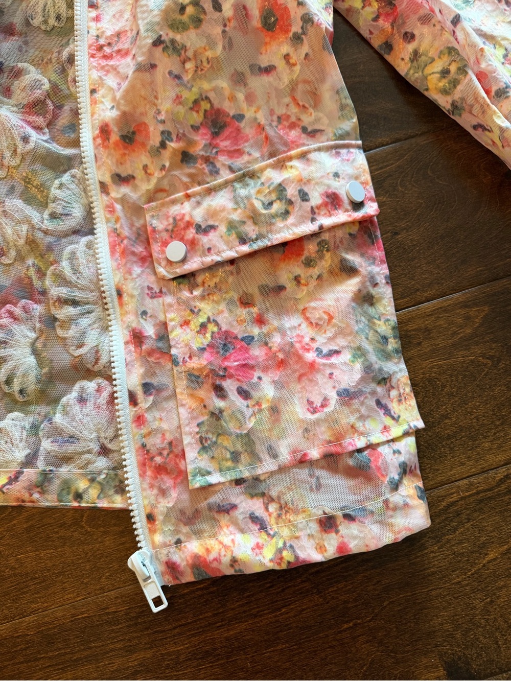 Topshop Floral Rain Jacket - Picture 4 of 7